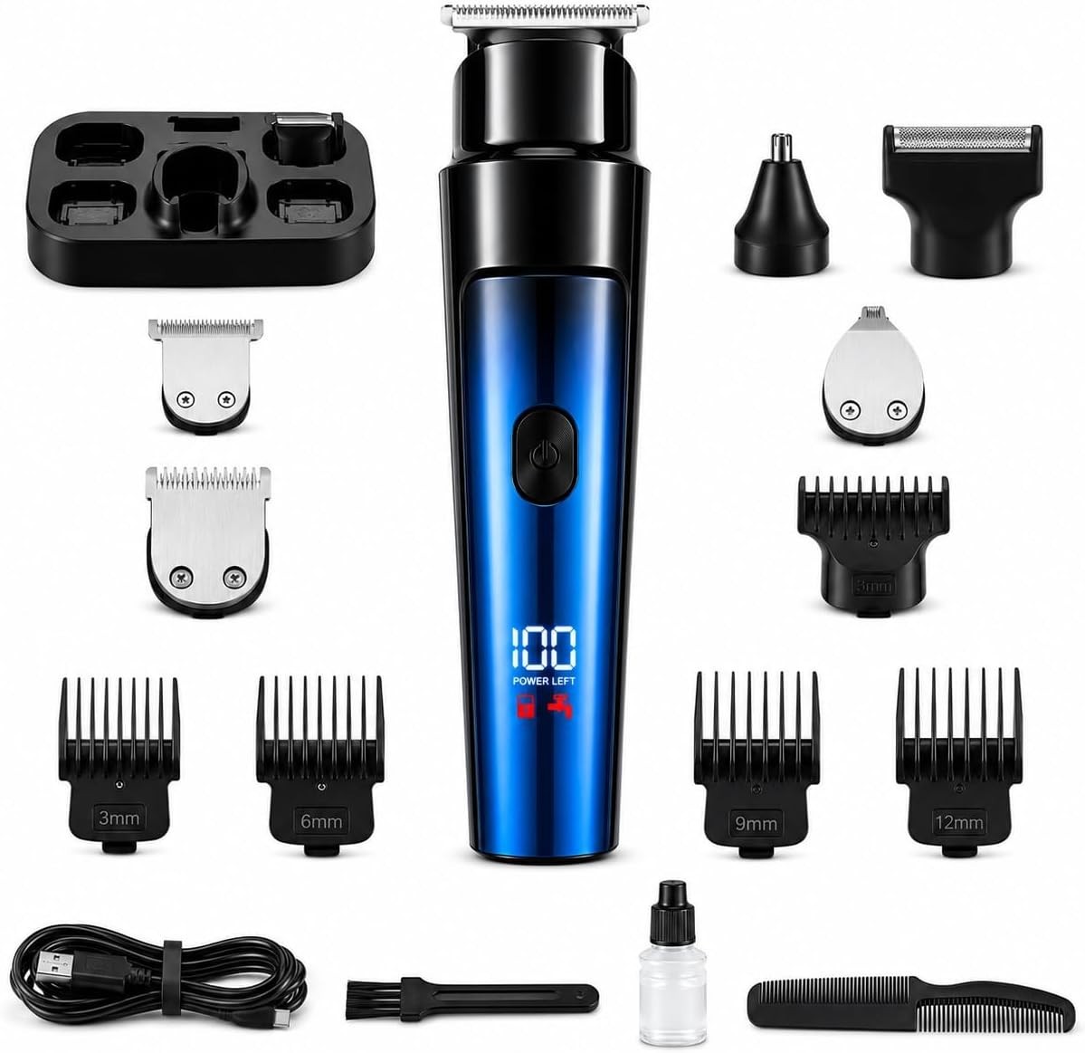 All in One Beard Hair Grooming Trimmer Cordless Clippers Shaver Razor For Men